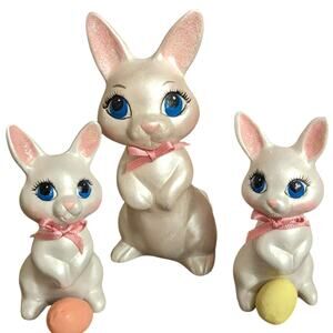 Three Easter Bunnies/Rabbits-Home Decor